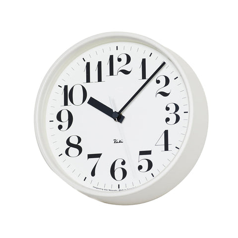 Lemnos Riki Steel Numbers Clock