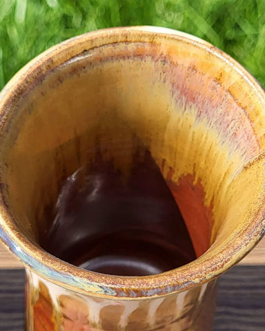 Blanket Creek Pottery Ceramic Vase/Tumbler - Golden/Amber