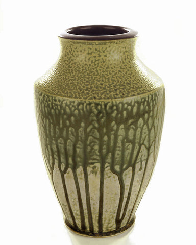 Stofan Pottery Ceramic Venetian Vase - Green Medium