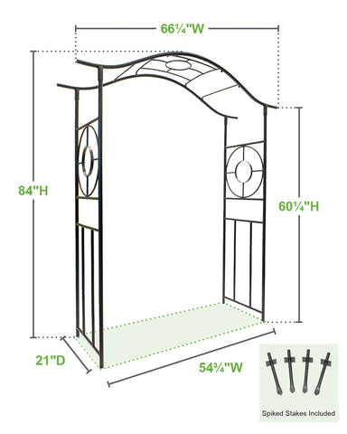 Siena Wrought Iron Arbor