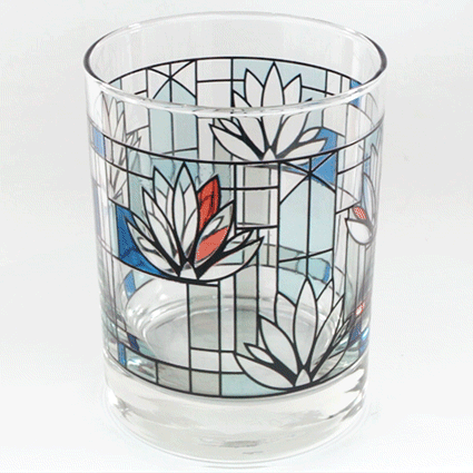 Frank Lloyd Wright Waterlilies DOF Glasses (Set of 2)