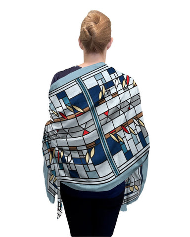 Frank Lloyd Wright Waterlilies Silk Blend Shawl Model
