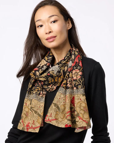 William Morris Compton Crepe de Chine Silk Scarf