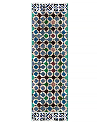 Alhambra Tiles Silk Chiffon Scarf - Long