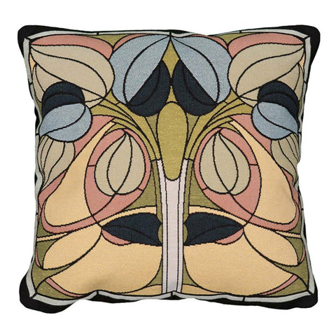 Arts & Crafts Art Nouveau Spring Floral Tapestry Pillow