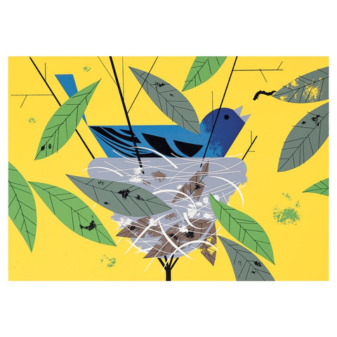 Charley Harper Nesting Instinct Boxed Notecards Indigo Bunting