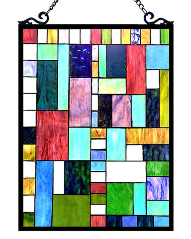 Art Deco Glass Window Panel 