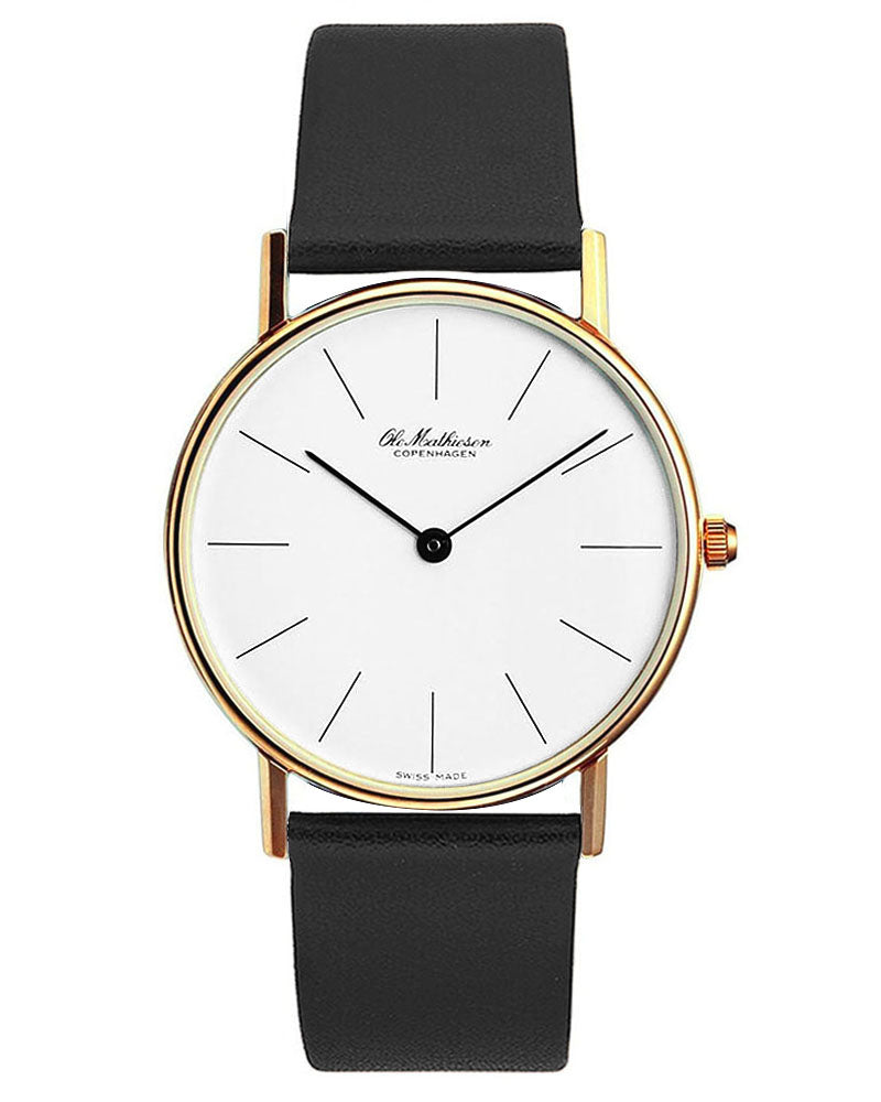 Ole Mathiesen Classic Series Gold Plated Watch | ArchitectGiftsPlus