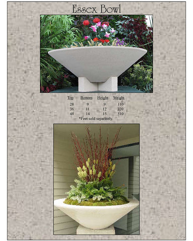 Essex Bowl Small Planter Vase With Feet Info