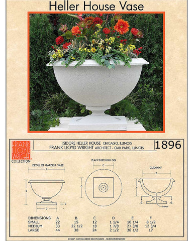 Frank Lloyd Wright Small Heller House Planter Vase