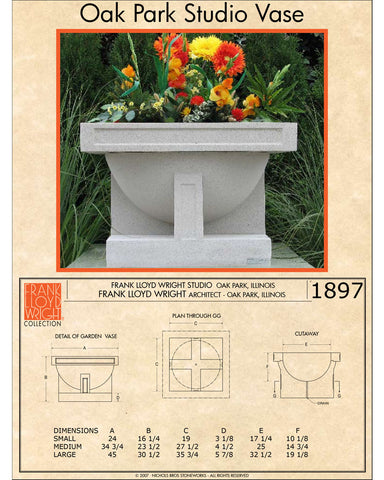 Frank Lloyd Wright Small Oak Park Studio Planter Vase