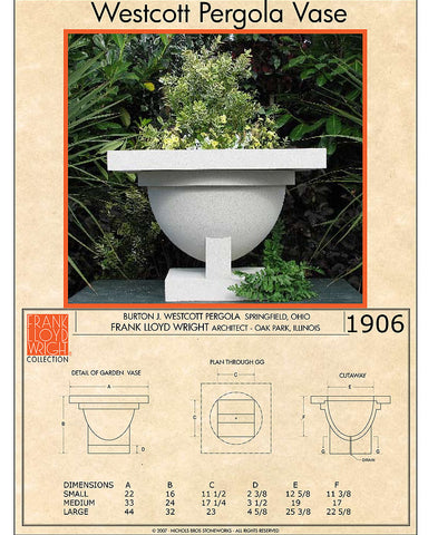 Frank Lloyd Wright Medium Westcott Pergola Vase