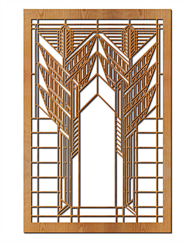 FLW Double Dana Sumac Wood Screen Panel