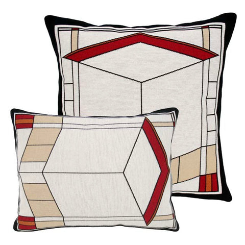 Graycliff Diamond Window Tapestry Lumbar Pillow with Pillow