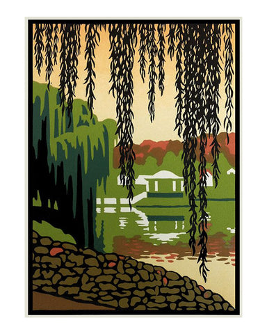 Laura Wilder Hiawatha Lake Limited Edition Framed Matted Block Print Only