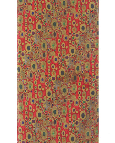 Gustav Klimt Hope II Crepe de Chine Silk Scarf - Red