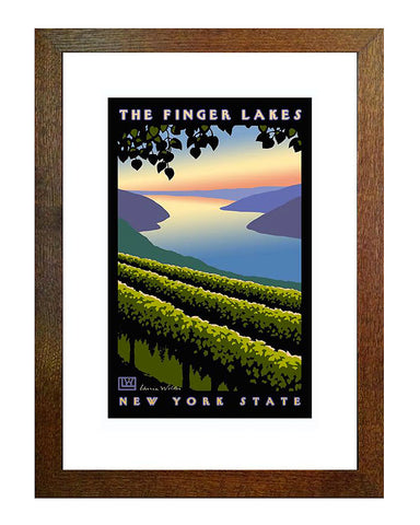 Laura Wilder The Finger Lakes Framed Matted Offset Lithograph Print