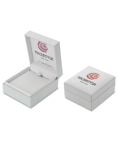 Charles Rennie Mackintosh Rose Sterling Silver Stud Earrings 0.25" Box