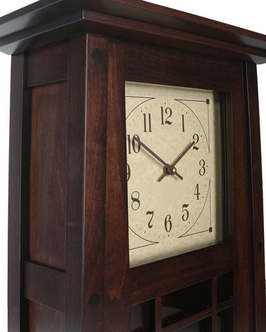 Amish Craftsman McCoy Mantel Clock - Brown Maple