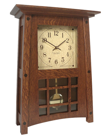 Amish Craftsman McCoy Mantel Clock - Quarter Sawn Oak