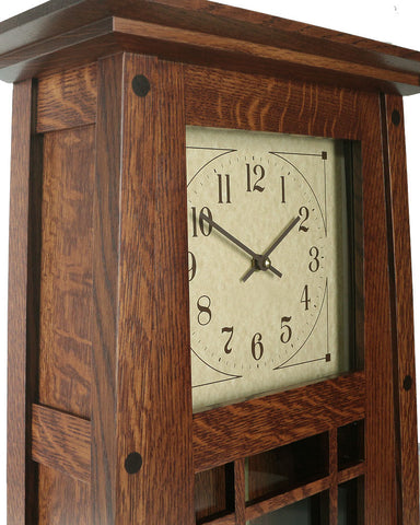 Amish Craftsman McCoy Mantel Clock - Quarter Sawn Oak