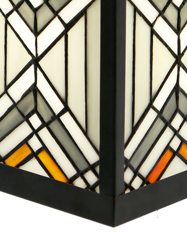 Mission Craftsman Stained Glass Wall Sconce 96 Closeup