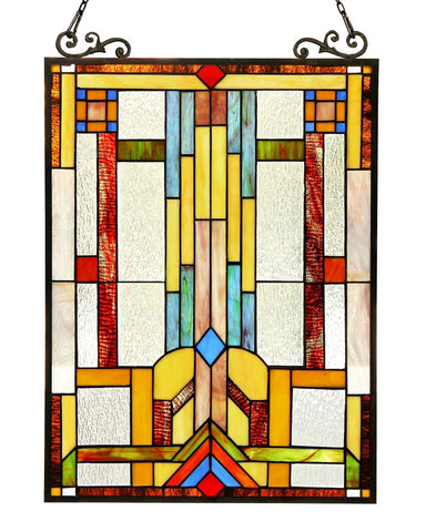 Arts & Crafts Mission 2 Stained Glass Panel