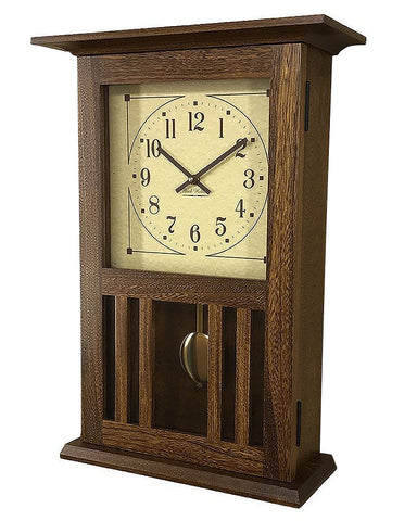 Amish Craftsman Mission Wall Clock - Elm