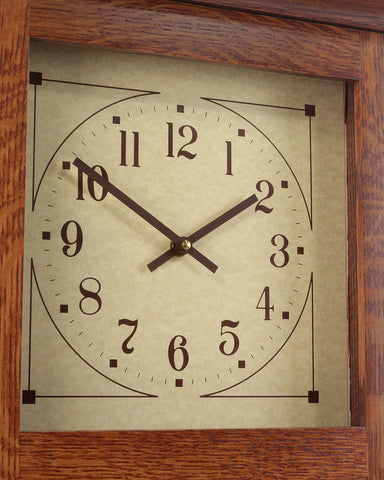 Amish Craftsman Mission Wall Clock