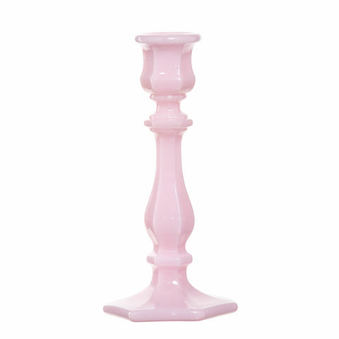 Mosser Glass 7.5" Candlestick in Tuscan Pink