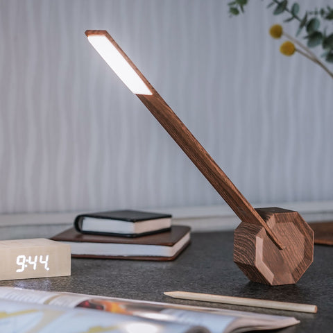 Octagon One Desk Lamp - Walnut