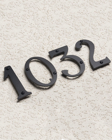 Prairie Solid Brass House Numbers - 6"