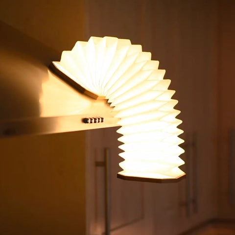 Natural Walnut Smart Accordion Lamp