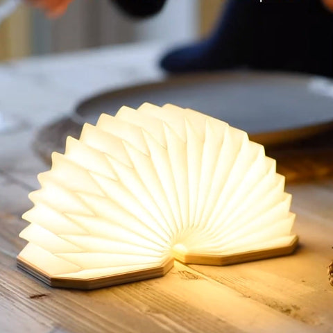 Natural Walnut Smart Accordion Lamp