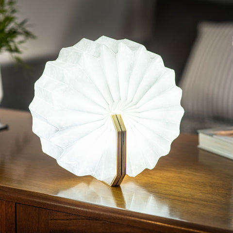 Natural Walnut Smart Accordion Lamp
