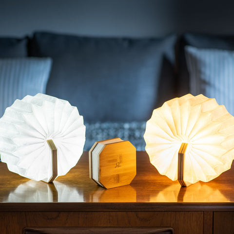 Natural Walnut Smart Accordion Lamp