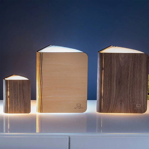 Smart Booklight - Natural Walnut Sizes