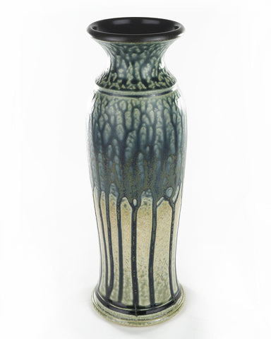 Stofan Pottery Ceramic Cleo Vase - Blue angled