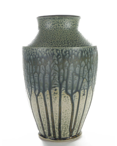 Stofan Pottery Ceramic Venetian Vase - Blue Medium