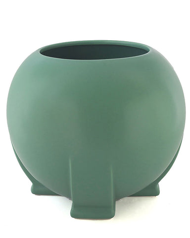 Teco Orb Vase - Green