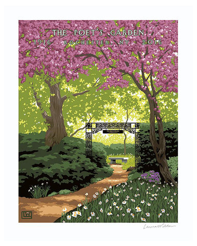 Laura Wilder The Poets Garden Matted Giclée Print