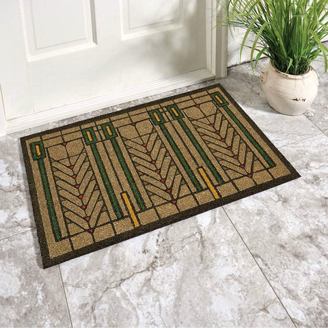 Frank Lloyd Wright Colored Tree of Life Doormat doorway