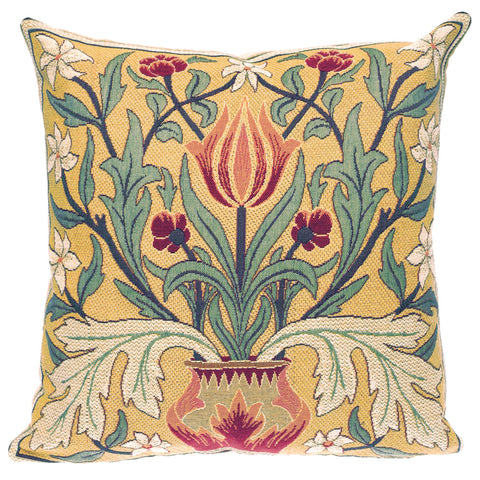 William Morris Tulip Belgian Tapestry Pillow