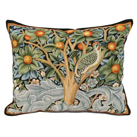 William Morris Woodpecker Tapestry Lumbar Pillow - 13" x 16"