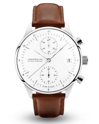 About Vintage 1844 Chronograph Steel / White Watch