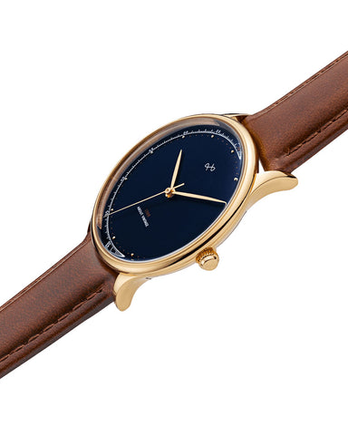 About Vintage 1969 Vintage Gold / Midnight Blue Watch Detail