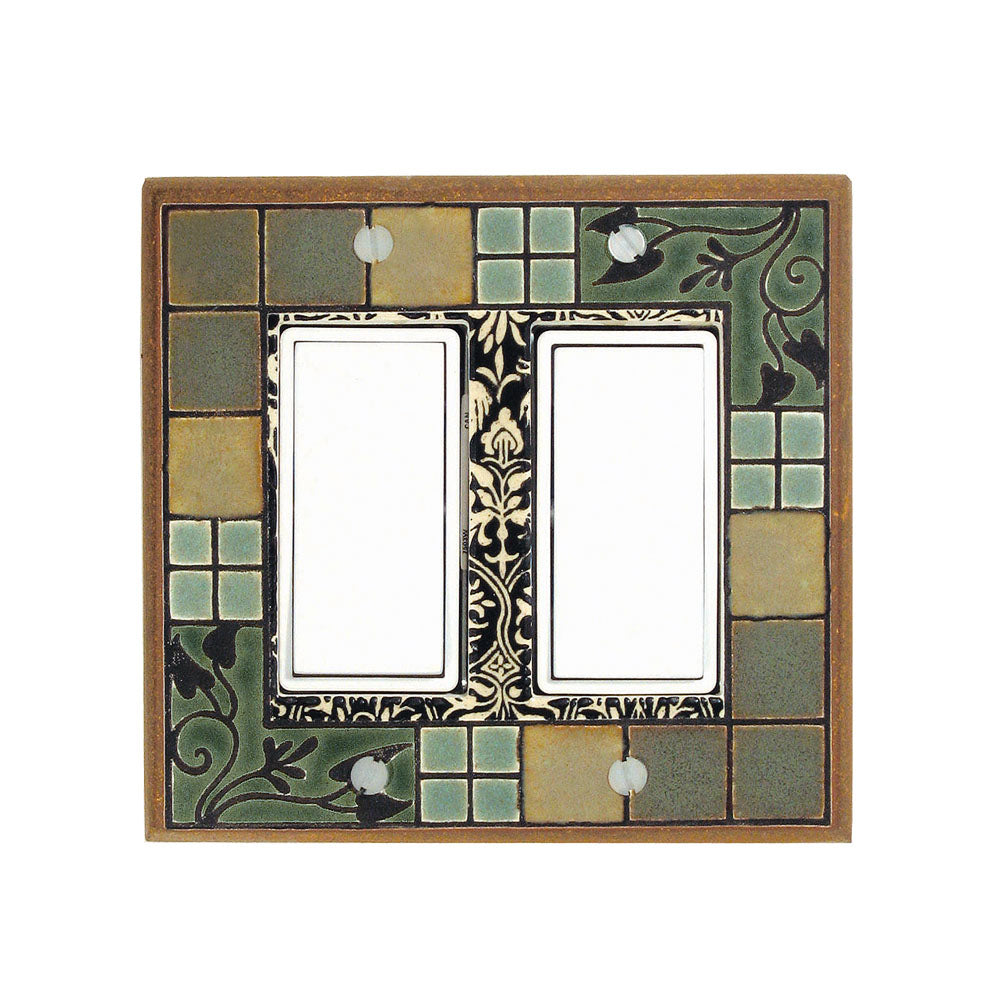 Tile Switch Arts & Crafts Ceramic Tile Switch Plate | ArchitectGiftsPlus
