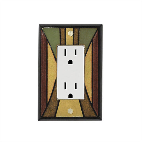 Craftsman Ceramic Tile Switchplate Single Rocker Outlet