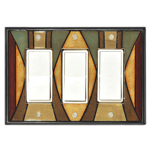 Craftsman Ceramic Tile Switchplate Triple Rocker