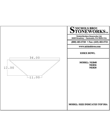 Essex Bowl Medium Planter Vase Measurements
